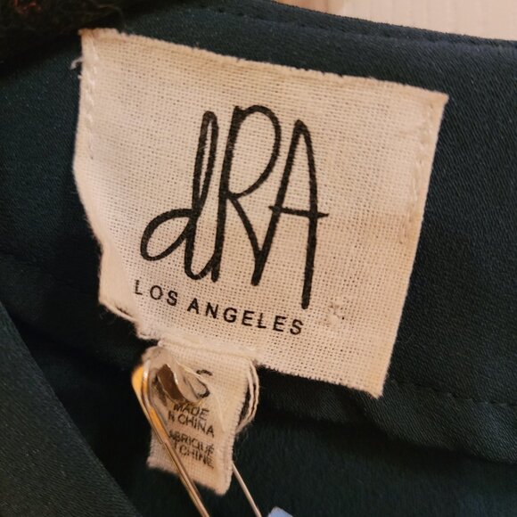 DRA Los Angeles Anthropologie Kaia Cropped Jumpsuit in Dark Green Small - Picture 2 of 12